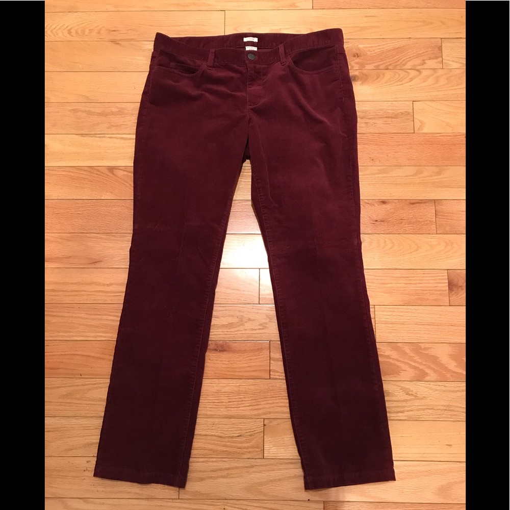 Burgundy corduroy - matchstick by J. Crew